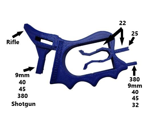 BulletBlaster blue universal gun magazine loader image map