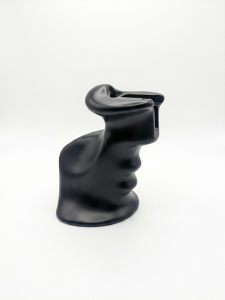 Right-hand AR-15 overmolded sniper grip in black polymer
